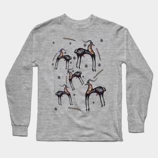 Cypriot Gazelle Illustration Long Sleeve T-Shirt